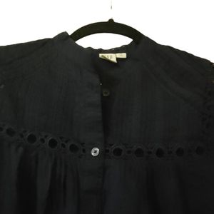 GAP Women's Eyelet Sleeve Shirt XS